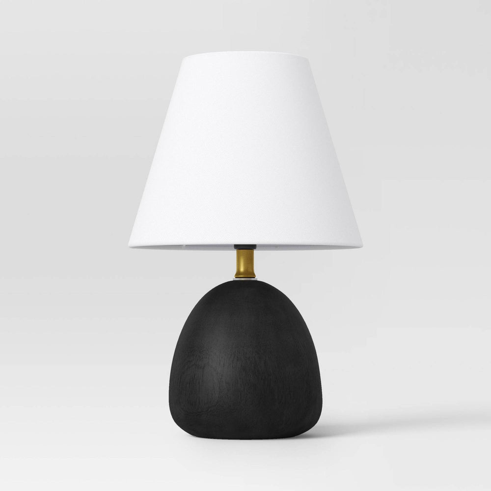 Faux Wood Mini Table Lamp Black - Threshold