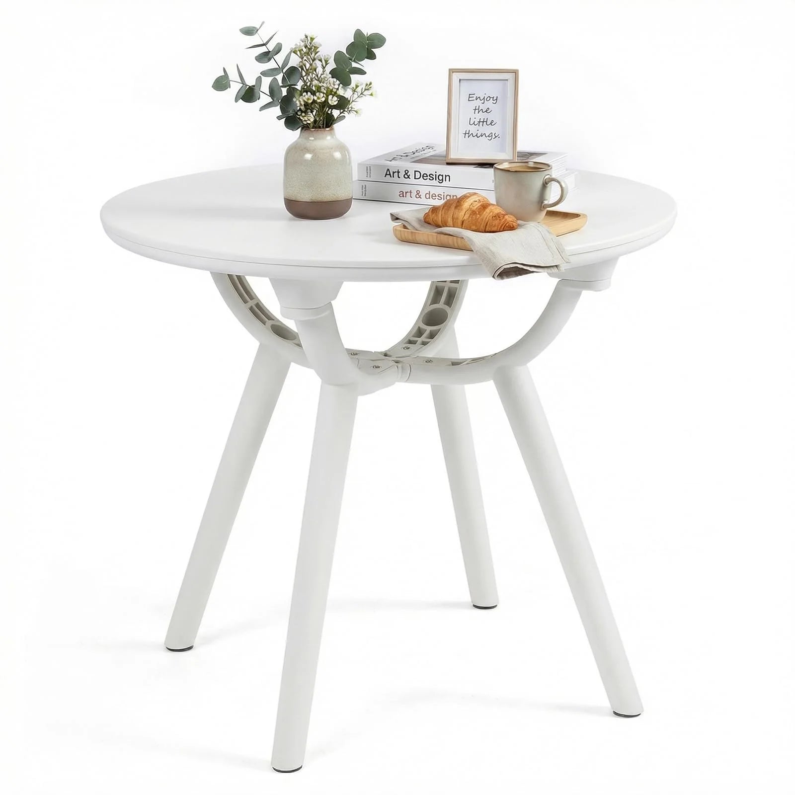 Tangkula Outdoor 20" Round Patio Bistro Table (1/2 Pack)