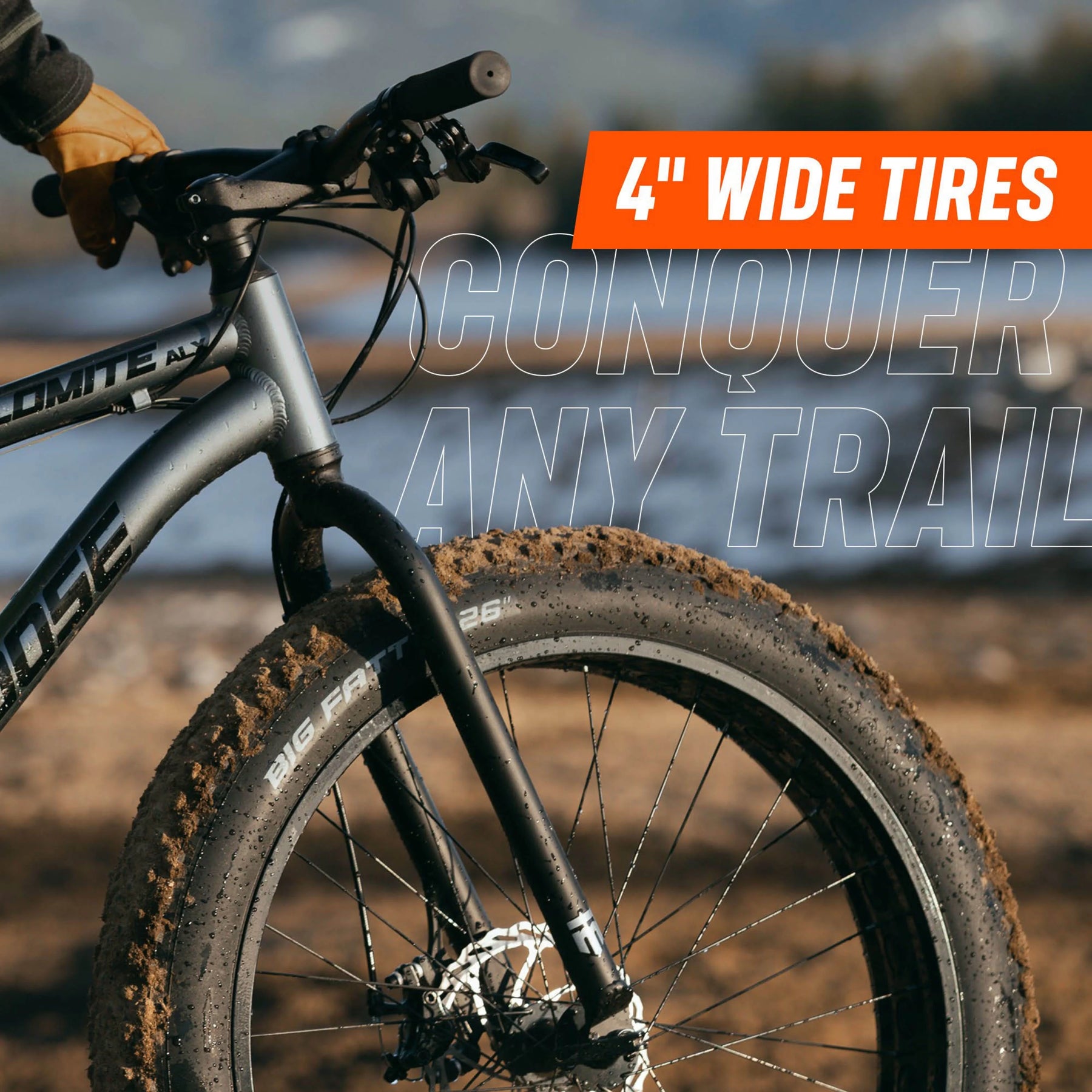 26" Mongoose Dolomite ALX Unisex Fat Tire Mountain Bike, Gray, Ages 12+